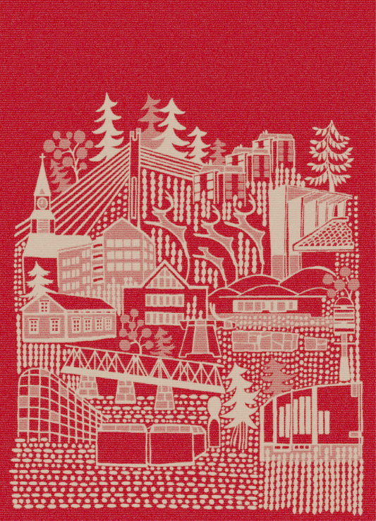 Uusi ihana punainen Rovaniemi -villahuopa on nyt ennakkomyynnissä!