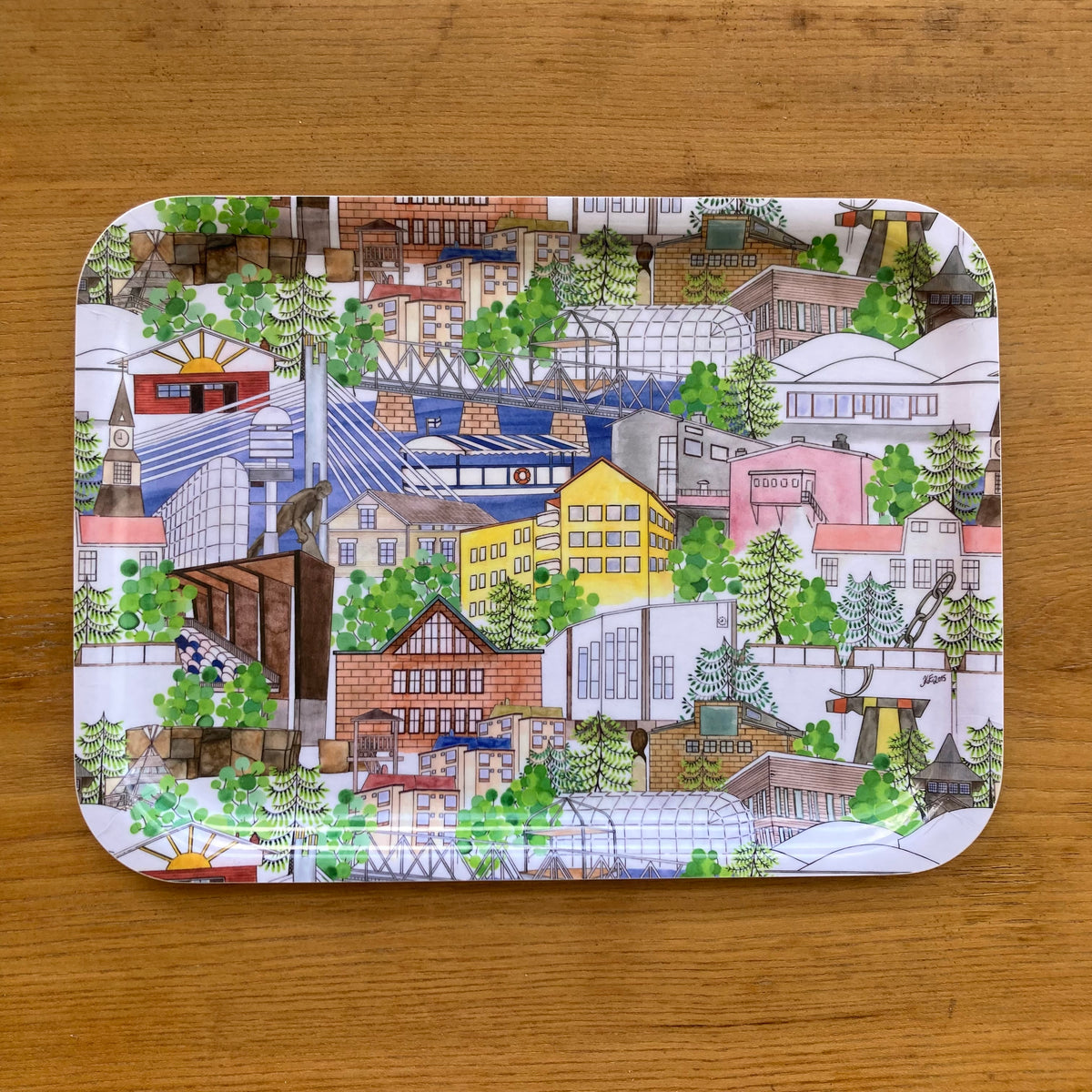Rovaniemi -tarjotin pieni 20x27 cm