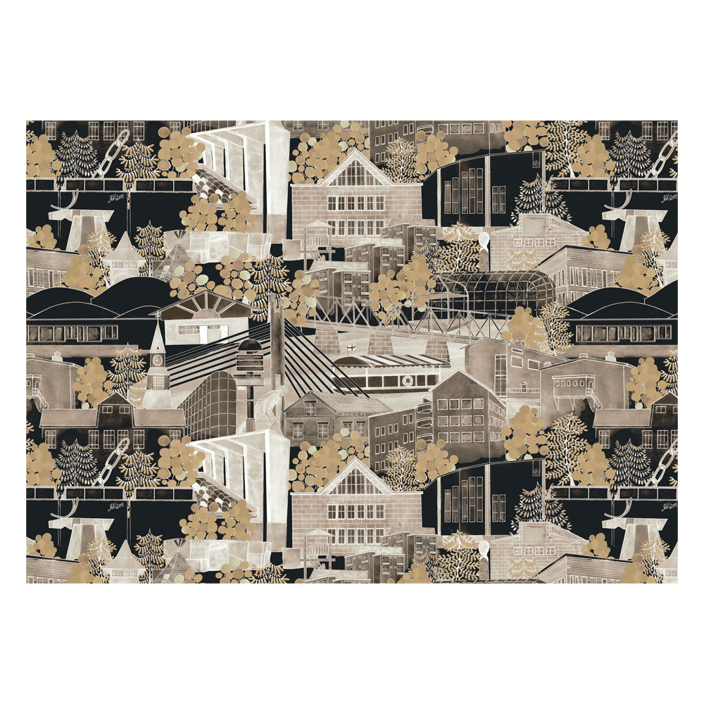 Rovaniemi -postikortti, beige - Karoliina Erkinjuntti